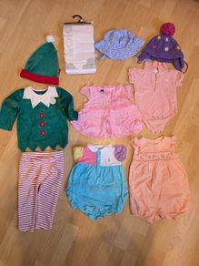 Baby Girl Clothing Lot (0-12m); Ralph Lauren, JoJo Maman Bebe, NWT Christmas Elf Set & More