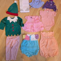Baby Girl Clothing Lot (0-12m); Ralph Lauren, JoJo Maman Bebe, NWT Christmas Elf Set & More