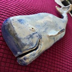 Handmade Whale Ceramic Wall Decor