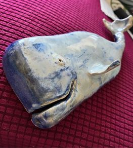 Handmade Whale Ceramic Wall Decor