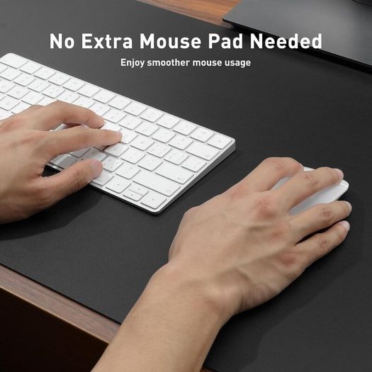 Leather Desk Pad Protector,Mouse Mat,Office Desk Mat,Non-Slip PU Leather Desk Blotter,Laptop Desk Pad,Waterproof Desk Writing Pad for Office and Home