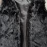 New Look Black Faux Fur Gilet Vest Size M Image 2