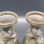 Antique Chinese Bronze Dragon Vases Pair 19th Century Image 6