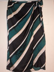 Perfect for Summer. Stunning wrap effect multi colour midi skirt