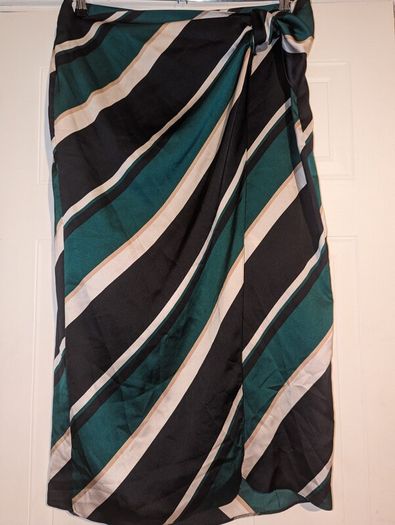 Perfect for Summer. Stunning wrap effect multi colour midi skirt