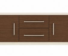 Modern Cream Walnut Brown sideboard unit cabinet