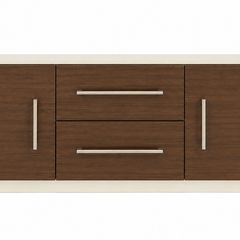 Modern Cream Walnut Brown sideboard unit cabinet