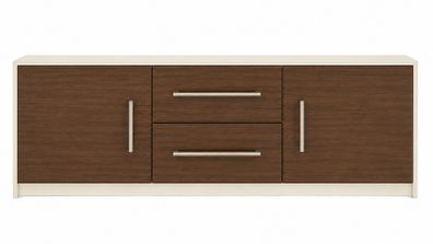 Modern Cream Walnut Brown sideboard unit cabinet