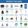 40+2m/132+6.6ft Irrigation Hose, 154Pcs Garden Irrigation System Micro Drip Irrigation Kit with 4-Types Nozzles & 4x6-Way Connector & 1/4" Tubing Valve, Auto Plant Watering Kit Misting Cooling System Image 3