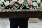 Wedding ceremony artifical flower arrangement