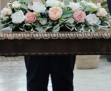 Wedding ceremony artifical flower arrangement