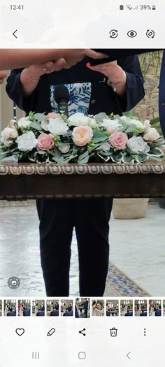 Wedding ceremony artifical flower arrangement
