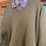 Zara Olive Green Oversized  V Neck Jumper  Size Large Image 3