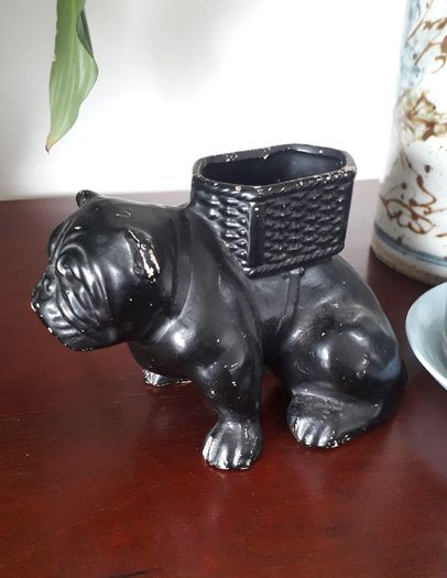 PLANTER - Pot - Holder - Vintage - Bulldog