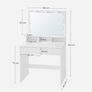 Dressing table with mirror and LED  light bulbs Image 4