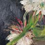 Original Oil Painting of a Flower on Board Image 2