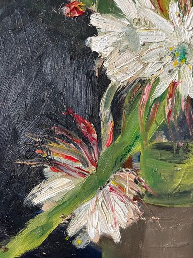 Original Oil Painting of a Flower on Board