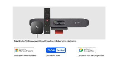 POLY BUNDLE: Studio USB R30 + HP G5 Poly Studio R30 Audio & Video Bar with USB-C Dock G5  Compatible with Zoom Microsoft Teams