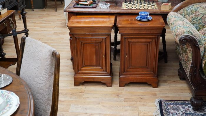 Pair of Cherry Wood Bedside Cabinets