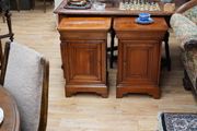 Pair of Cherry Wood Bedside Cabinets