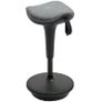 Office stool with swivel function, ergonomic stool, height-adjustable 65.5-83.5 cm 120 tiltable Gray Image 3