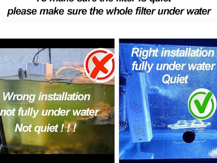 NEW SALE | Quiet Fish Tank Filter 4-in-1 Internal Aquarium Filter,500L/H Submersible Water Pump Oxygen Aeration Wave Maker Water Change for Betta, Turtle, Pond Fish