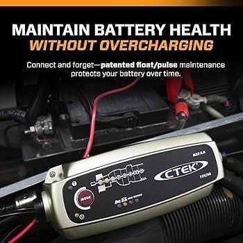 5.0 Battery Charger with Automatic Temperature Compensation, Black