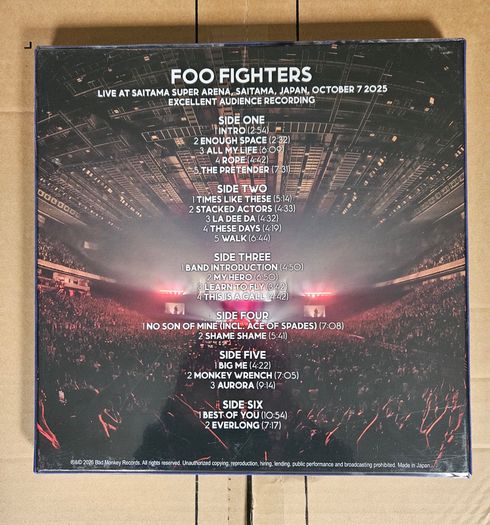 Foo Fighters "Japan 2025" Sealed 3x Vinyl Album Box Set
