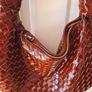 Woven faux leather shoulder bag Image 3