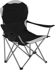 Camping Chair, Padded Camping Chairs for Adults with Armrests and Cup Holder, Heavy Duty Folding Chair Portable for Fishing Beach, Perfect for Caravan Trips, BBQs, Garden, Picnic, Travelling (FREE SHIPPING)