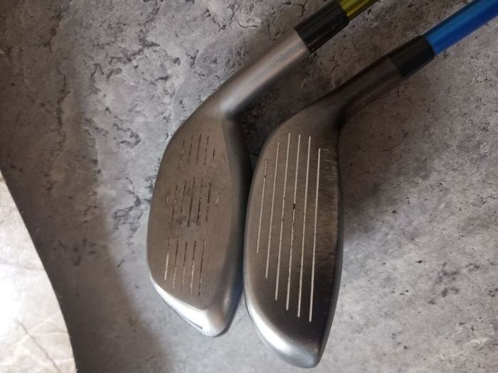Two ping golf woods. Left handed clubs.