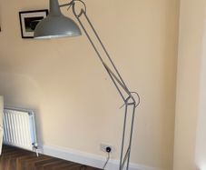 Grey floor lamp