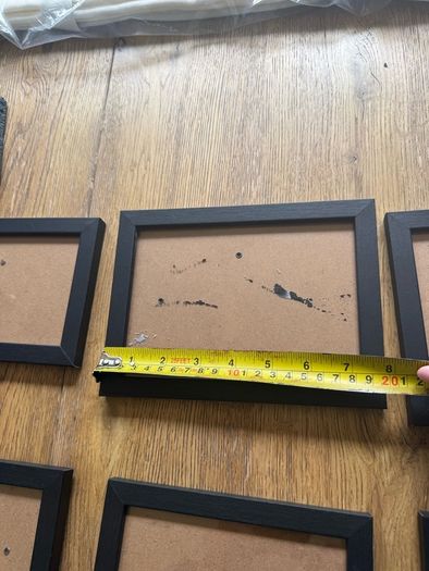 Selection of black photo frames