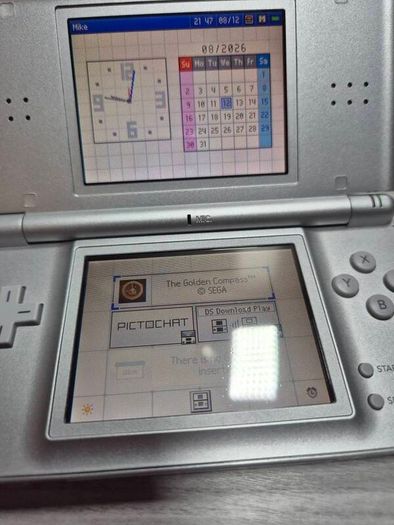 Boxed Nintendo DS Lite Silver - Very Good Condition - 3 Game Official Charger