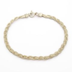 Signed 925 Sterling Silver Wheat Bracelet