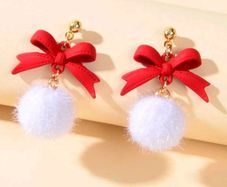 Bow Christmas Earrings