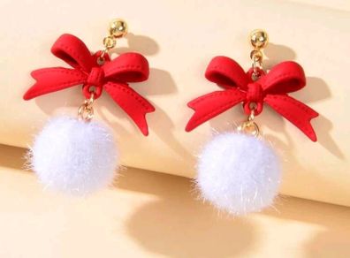 Bow Christmas Earrings
