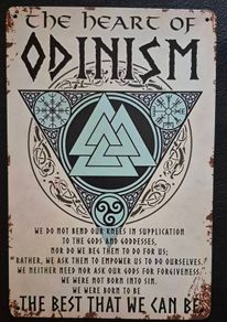 Odin / Viking / Norse, vintage style metal sign .