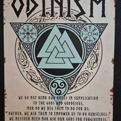 Odin / Viking / Norse, vintage style metal sign .