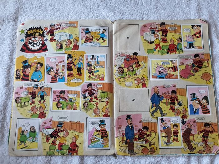 Beano Sticker Book 98% Full + Spare Book about 50% full