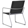 4 Piece Garden Lounge Set Fabric & Steel Black Image 9