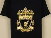 Liverpool Gold Print Logo T-Shirt Tee Top Shirt Great Gift Present