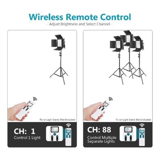 45333 Neewer Advanced 2.4G 660 LED Video and Photography Lighting Kit