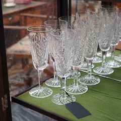 Set of 6 Waterford Crystal Champagne Flutes