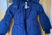 Brand New Girl's Navy Long Line Winter Coat