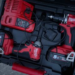 Milwaukee M18 FUEL 18V Brushless Twin Pack (2x 5.0Ah Batteries & Case)