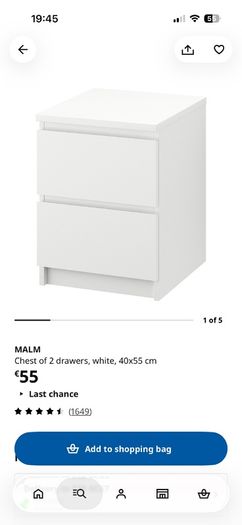 IKEA Malm Dresser and Drawers