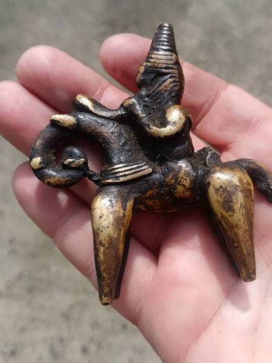 2 X Sokoto 19th Century Bronze Talisman Figures