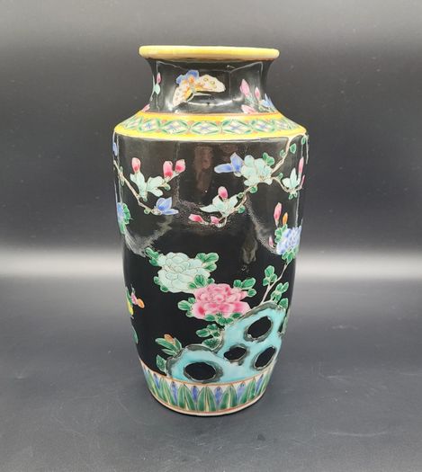 Antique Japanese 19th Century Vase Oriental Hand Painted