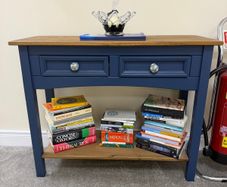Solid Wood Console Table with 2 Drawers and Shelf/ Hallway table